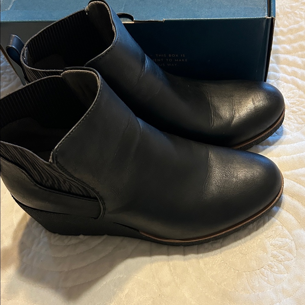 Black Leather Ankle Boots